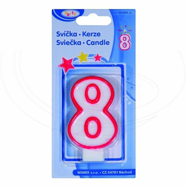 Číslová sviečka so stojančekom 