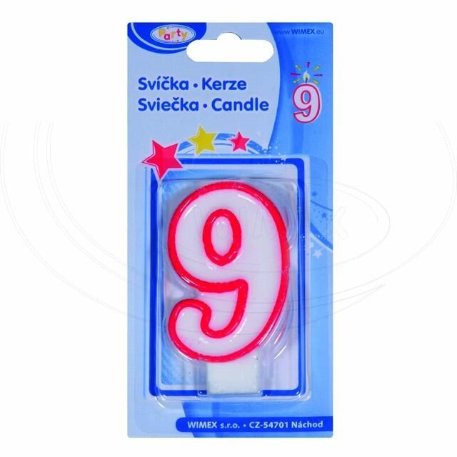 Číslová sviečka so stojančekom 