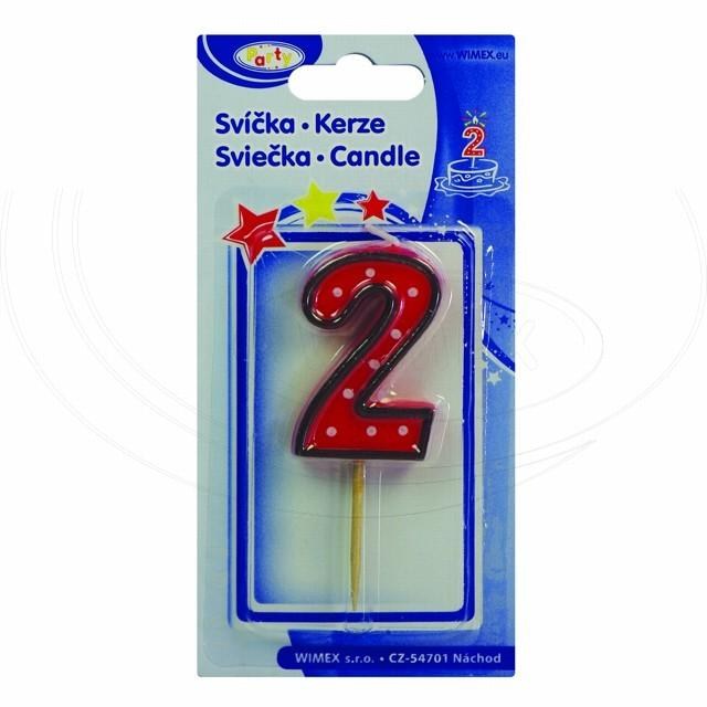 Číslová sviečka na špajdli 