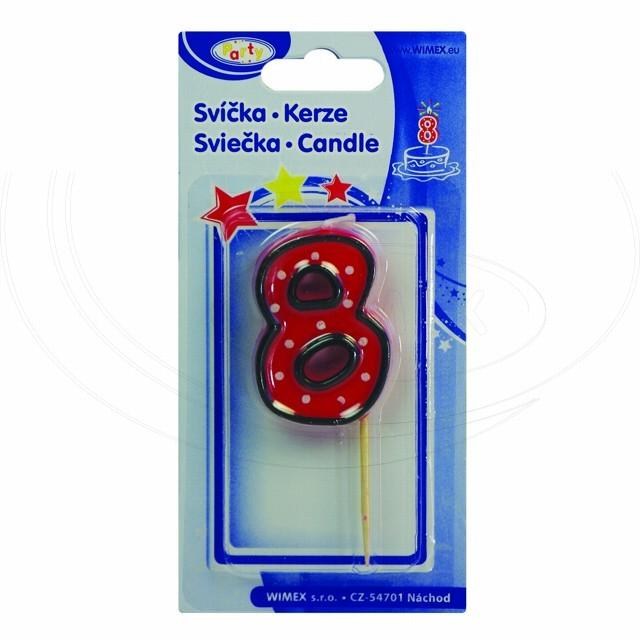 Číslová sviečka na špajdli 