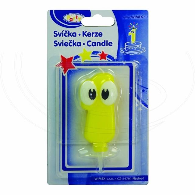 Číslová sviečka so stojančekom 