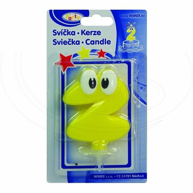 Číslová sviečka so stojančekom 