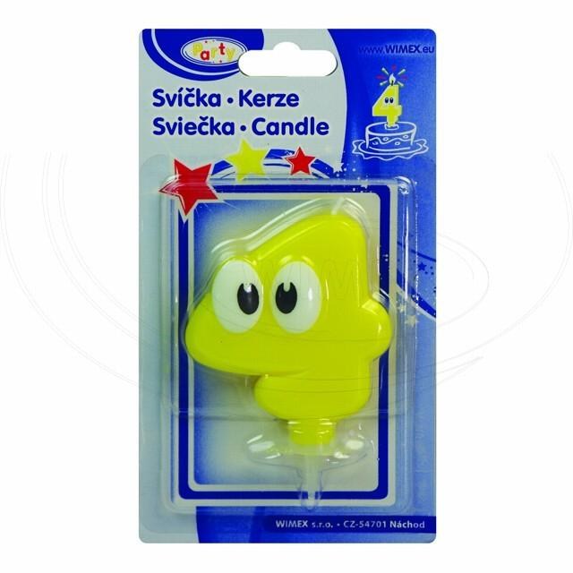 Číslová sviečka so stojančekom 