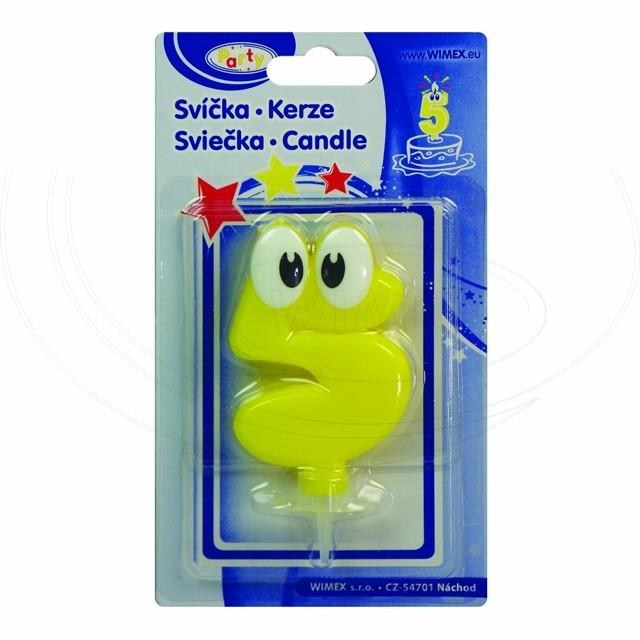 Číslová sviečka so stojančekom 