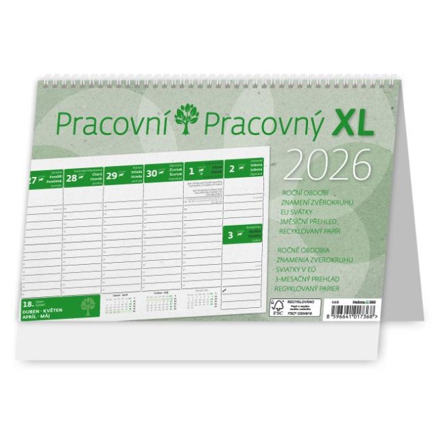 Stolový kalendár stĺpcový 24x16 cm - Pracovný XL 2026_1