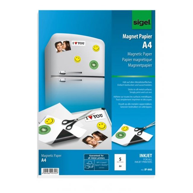 Magnetický papier A4 SIGEL, 5 listov_1