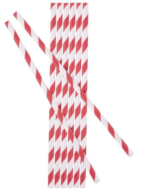 Slamka papierová JUMBO červená špirála 20 cm, O 6 mm [25 ks] ST2212277_1