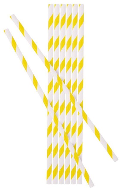 Slamka papierová JUMBO žltá špirála 20 cm, O 6 mm [25 ks] ST2212279_1