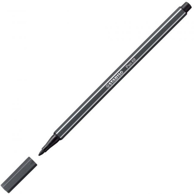 Popisovač STABILO Pen 68 čiernosivý_1