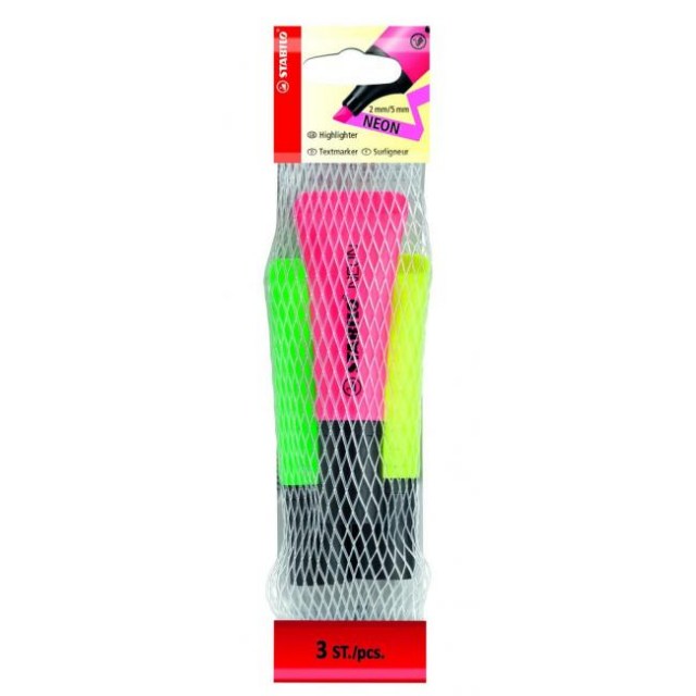 Sada zvýrazňovačov STABILO NEON 3S_1