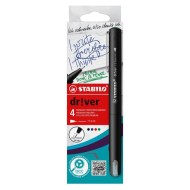 Sada linerov jemných  STABILO dr!ver - fine - 4 ks  zelená, červená, modrá, čierna_1
