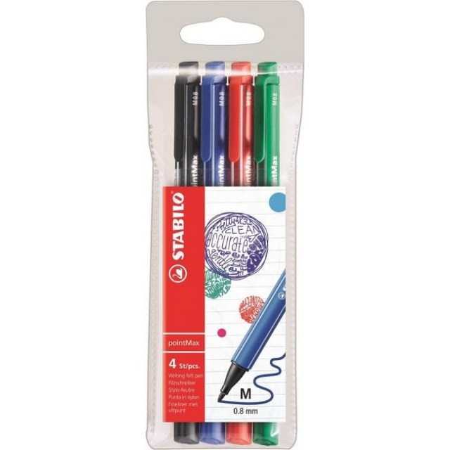 Sada popisovačov STABILO pointMax 4ks_1