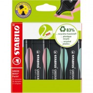 Sada zvýrazňovačov  STABILO GREEN BOSS Pastel  balenie 4 kusov   pastelová zelená, ružová,