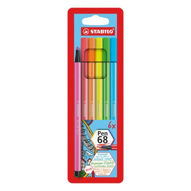 Sada STABILO Pen 68 neon 6 ks Púzdro_1