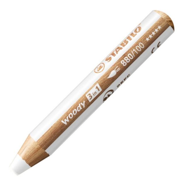 Farbička STABILO woody 3 in1 biela_1