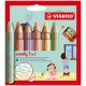 Farbičky STABILO woody 3 in 1 Pastel 6 ks Sada v kartónovom obale so strúhadlom_1