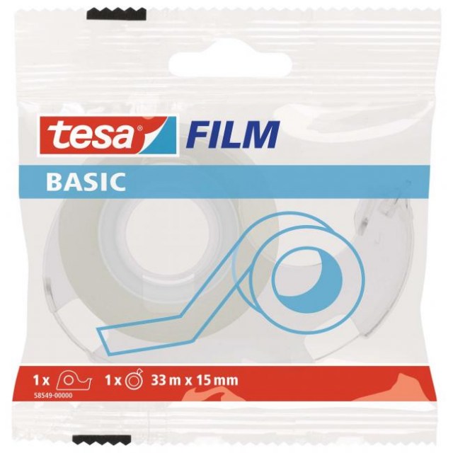 Lepiaca páska TESA basic 15mm x 33m s odvíjačom_1