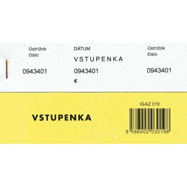Vstupenka číslovaná 3-dielna 100 lístkov_1