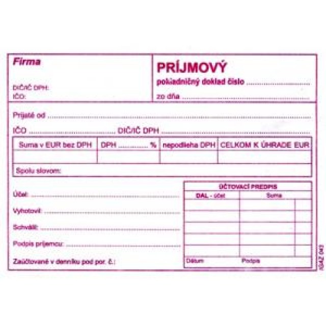 Príjmový pokl.doklad A6 s DPH_1