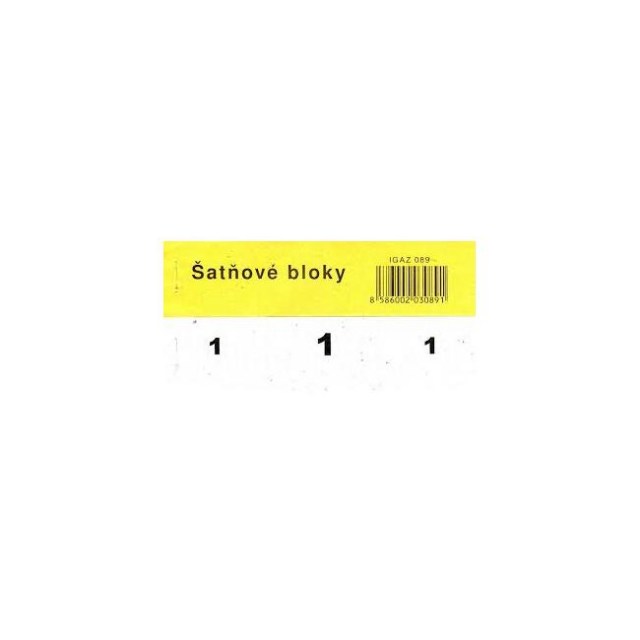 Šatňový blok, 100 lístkov 1 bal. biely_1