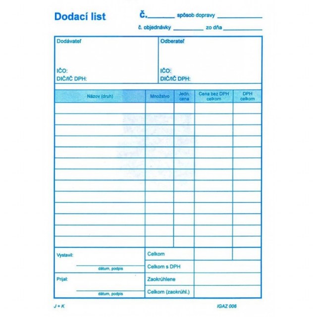 Dodací list s DPH A5 samoprepis 100  100641_1