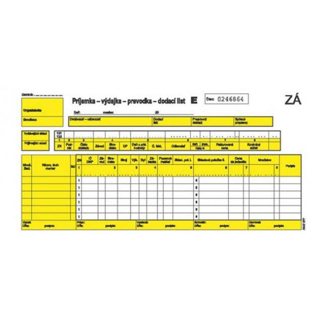 Príjemka - výdajka - prevodka - dodací list 2/3 A4 čísl.samoprepis 150 listov_1