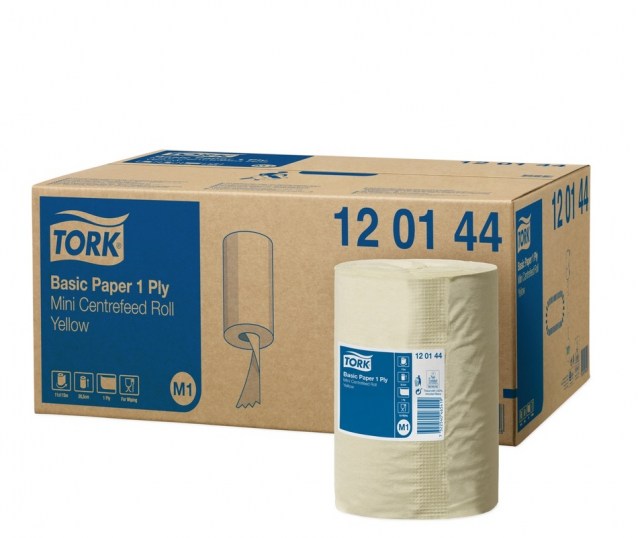 Tork Basic utierka, 1 vrstvová M1 Recykel Žltá 1 20,5cm* 115 m (11 ks)_1