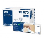 Tork Xpressnap extra jemné biele servítky do zásobníka - s dekórom lístkov N4 / 1/4 (Biela