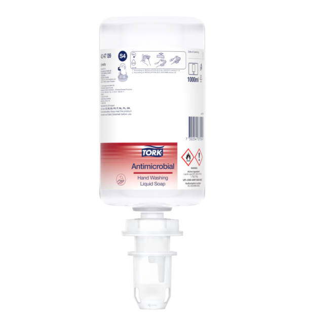 Tork antimikrobiálne tekuté mydlo S4 1000 ml (Číra)_1