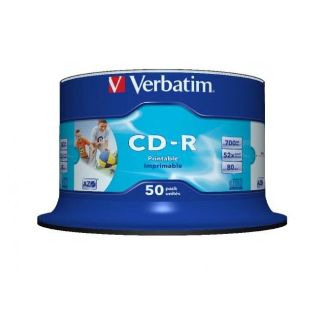 Verbatim CD-R printable cake 50 ks_1