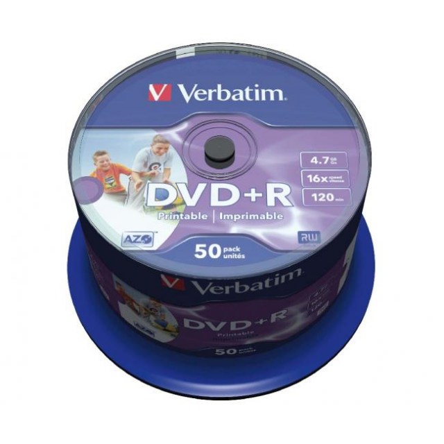 Verbatim DVD+R 16x 4,7GB cake 50 ks_1