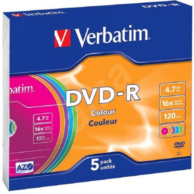 Verbatim DVD-R colour 4,7GB slimbox_1