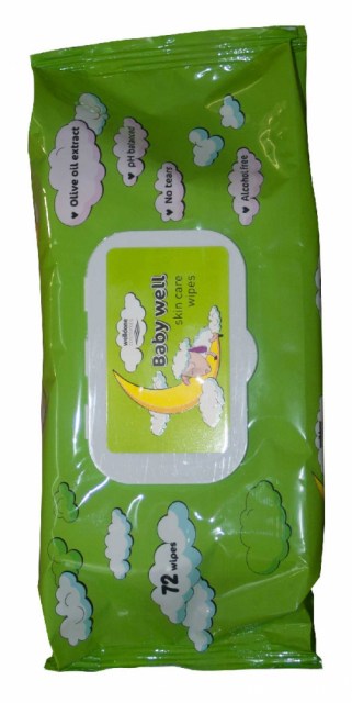 Baby well vlhčené utierky - zelené / OLIVE OIL_1