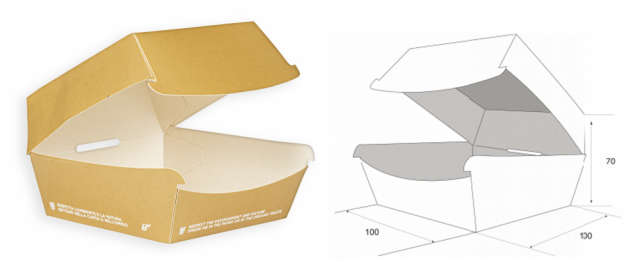 BOX hamburger 100x100x70 hnedý 50ks_1