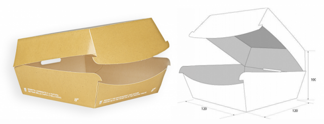 BOX hamburger 120x120x70 hnedý 50ks 627-81_1