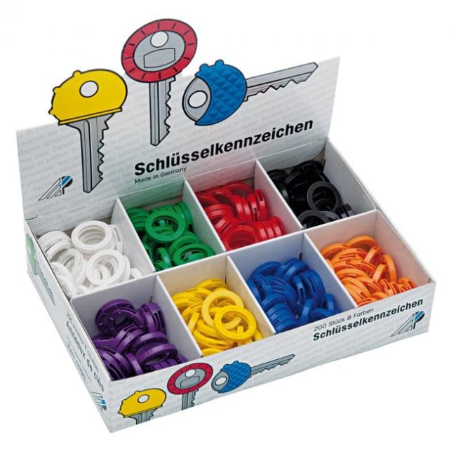Označovacie krúžky na kľúče WEDO mix farieb 200ks_1