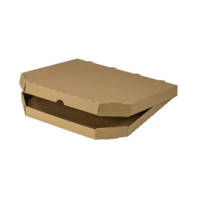 Krabica na pizzu z vlnitej lepenky 33 x 33 x 3cm [100 ks] HNEDA_1