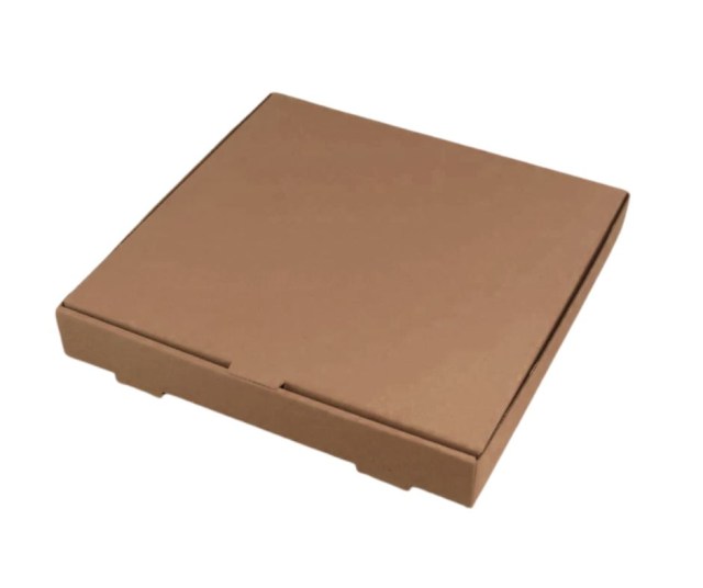Krabica na pizzu z vlnitej lepenky 33 x 33 x 4 cm [100 ks] Hnedá, štvorec typ_1