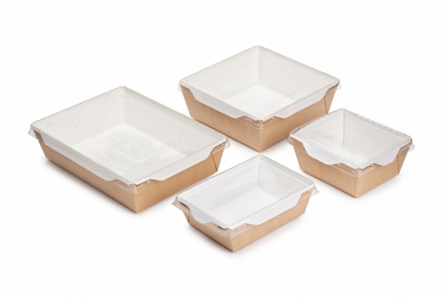 Papierová miska na šalát s viečkom ECO 220x160x55mm 1000ml (50ks)_1