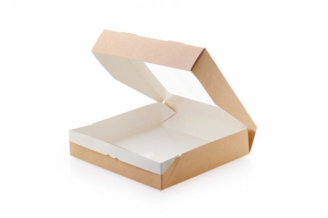 Krabica na zákusky PRO s okienkom 1450ml 260x150x40mm (25ks)  VYRADENE _1
