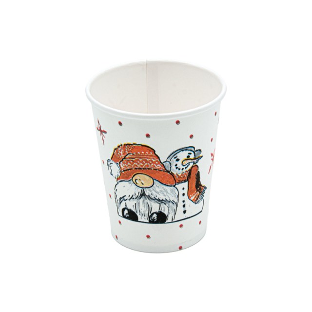 Papierový pohár Snehuliak, škriatok O80mm 280ml M: 0,2L/8oz [50 ks]_1