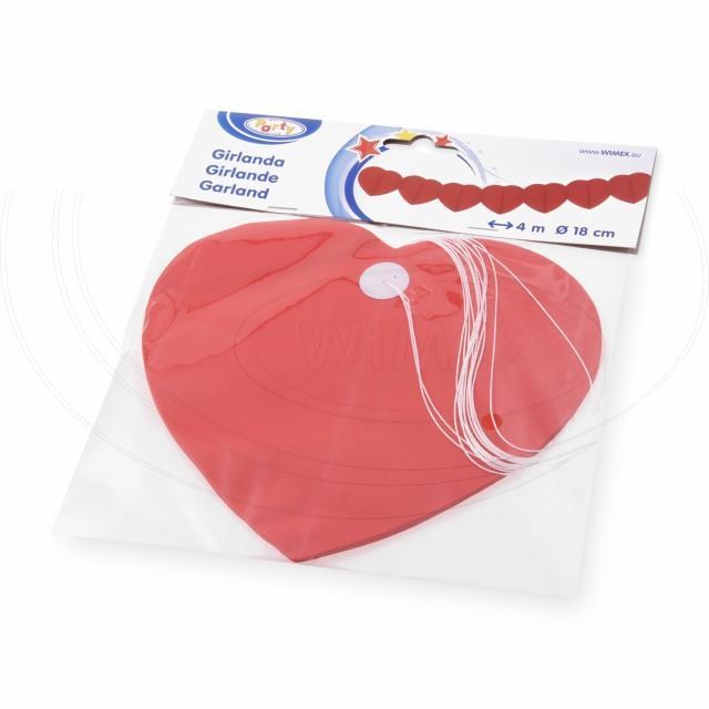 Papierová girlanda Srdcia O18cm x 4m [1 ks]_2