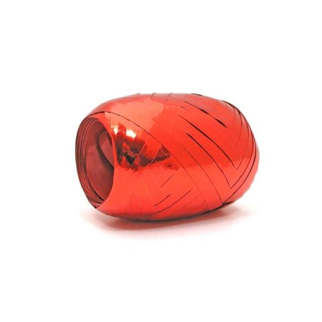 Vianočná darčeková stuha metalická červená 5mm x 20m_1