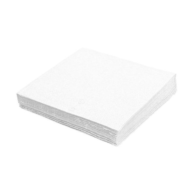 Papierové servítky 2-vrstvové 33x33cm biele 250ks_1