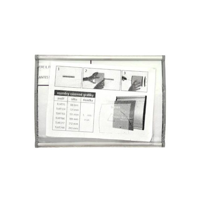 Informačná tabuľka zásuvná  šedá 93x124mm_1