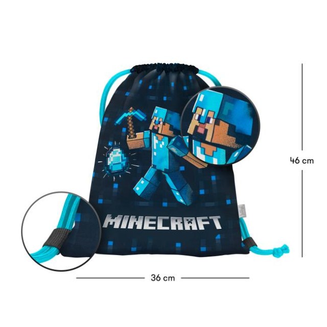 Vrecko BAAGL Minecraft Blue Axe_1