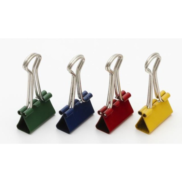 Klipy na dokumenty 25mm farebné 12ks_1