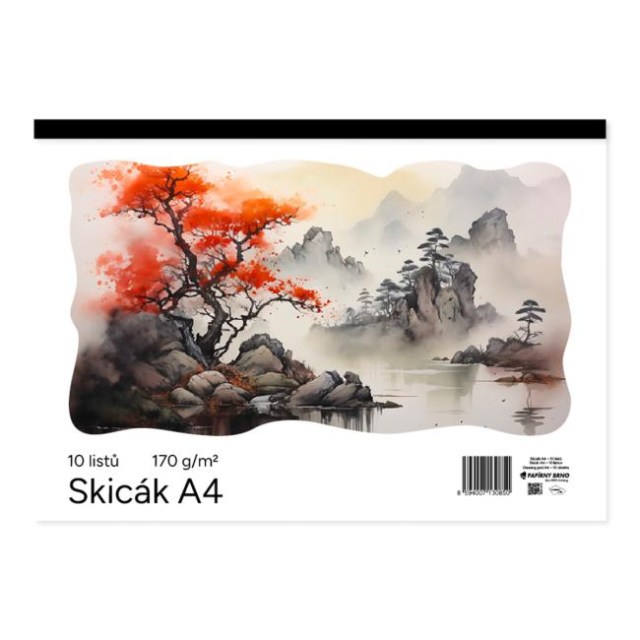 Skicár A4 10 listový biely_1