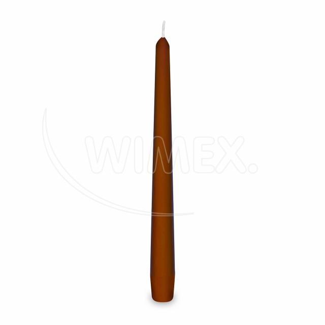 Sviečka kónická hnedá O23 x 245 mm [10 ks] DOPREDAJ_1