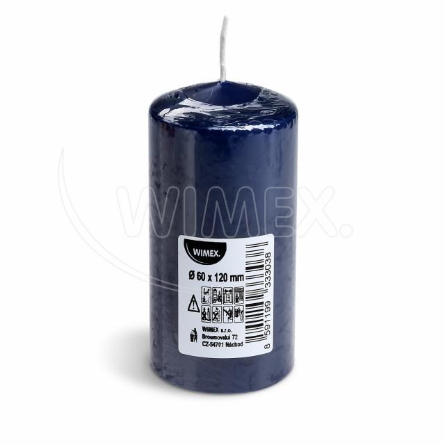 Sviečka valcová tmavomodrá O60 x 120 mm [1 ks]_7
